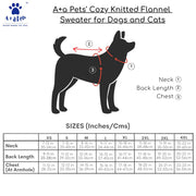 A+a Pets' Cozy Knitted Flannel Sweater for Dogs and Cats (Copy) - www.aplusapets.com