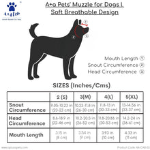dog muzzle sizes