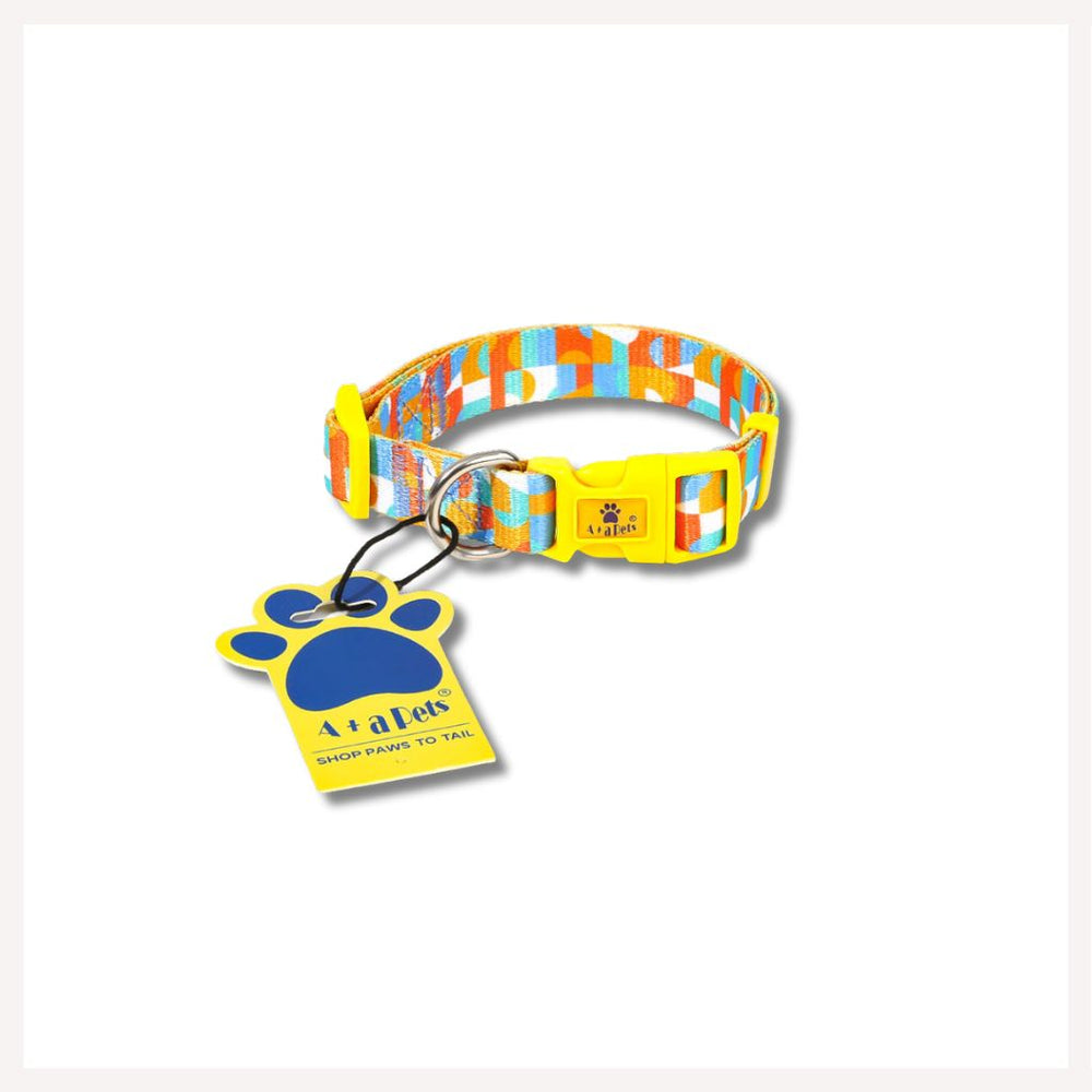 A+A Pets' Tetris Design Collar For Dogs & Cats - www.aplusapets.com