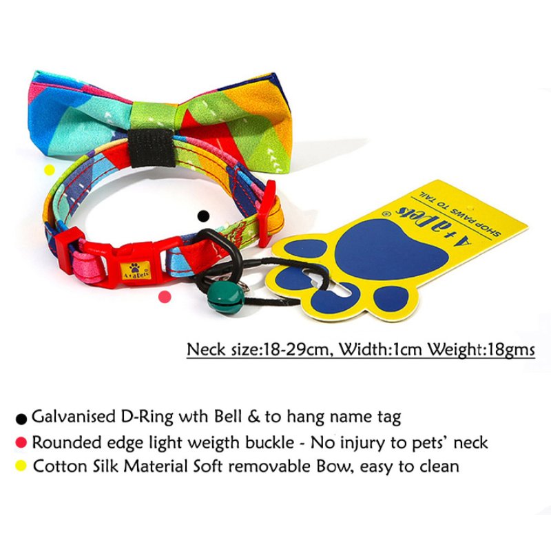 A+A Pets' 2in1 Collar With Bow-Tie for cats & Puppy