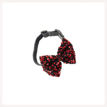 A+a Pets' Sequins Collar & Bow Tie Set- Red - www.aplusapets.com