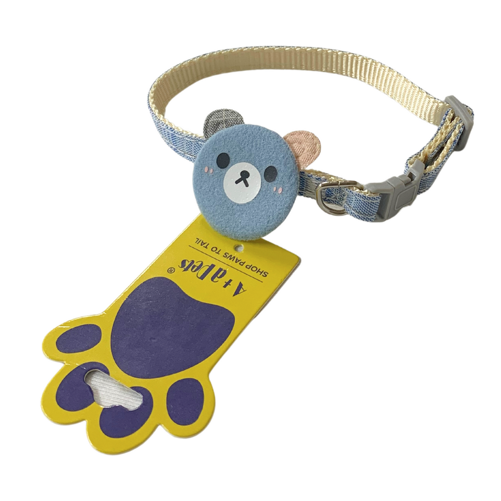 A+a Pets' Soft Handmade Collar for Cats - Teddy Design - www.aplusapets.com