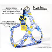 A+a Pets' Pirate Design Step In Harness - Blue - www.aplusapets.com