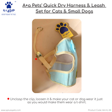 A+a Pets' Cat, Puppy and Small Dog Harness and Leash Set(Combo) - Red Stripes - www.aplusapets.com