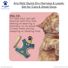 A+a Pets' Cat, Puppy and Small Dog Harness and Leash Set(Combo) - Red Stripes - www.aplusapets.com