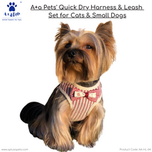 A+a Pets' Cat, Puppy and Small Dog Harness and Leash Set(Combo) - Red Stripes