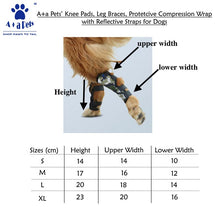 leg braces for dog size chart