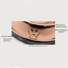 A+a Pets' Rose Gold Stainless Steel Feeding Bowl (900ml) - www.aplusapets.com