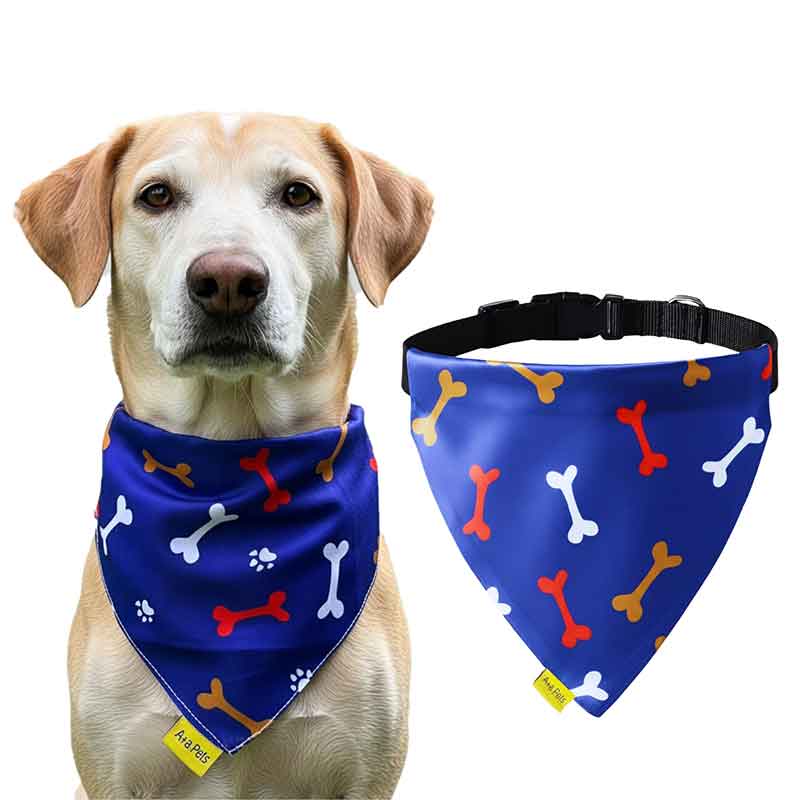A+a Pets' 2in1 Scarf Collar Bandana for Dogs & Cats - Bones Collection - www.aplusapets.com