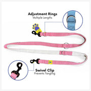 A+a Pets’ Multi-Function Cotton Leash - Pink Collection - www.aplusapets.com