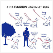 A+a Pets’ Multi-Function Cotton Leash - Pink Collection - www.aplusapets.com