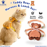 A+a Pets' Teddy Bear Harness & Leash Set for Cats & Small Dogs - www.aplusapets.com
