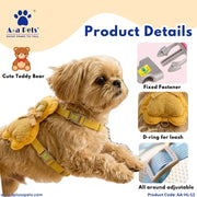 A+a Pets' Teddy Bear Harness & Leash Set for Cats & Small Dogs - www.aplusapets.com