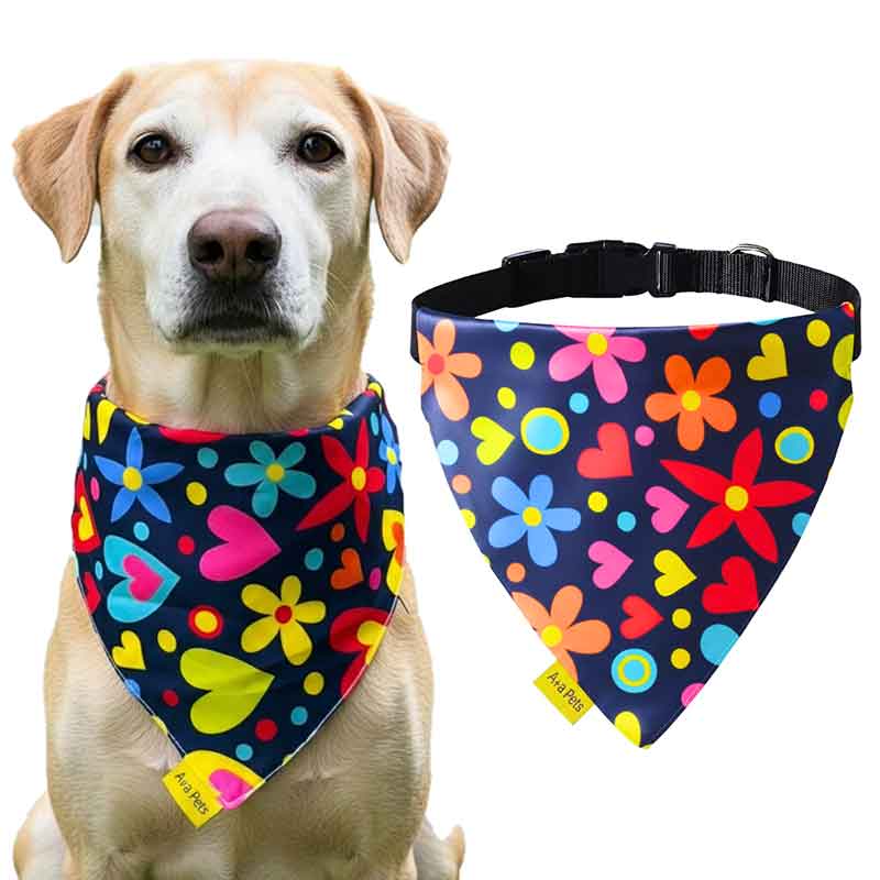 A+a Pets' 2in1 Scarf Collar Bandana for Dogs & Cats - Heart Collection - www.aplusapets.com