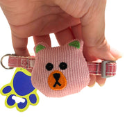 A+a Pets' Soft Handmade Collar for Cats - Bear Design - www.aplusapets.com