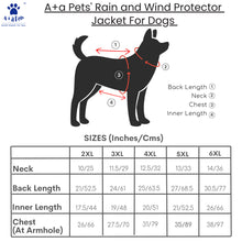 dog jacket size chart
