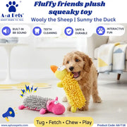 A+a Pets' Fluffy Friends Plush Squeaky toy for Cats & Puppies - www.aplusapets.com