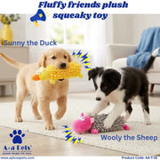 A+a Pets' Fluffy Friends Plush Squeaky toy for Cats & Puppies - www.aplusapets.com