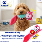 A+a Pets' Mimi the Kitty | Plush Squeaky Soft Toy for Cats, Dogs - www.aplusapets.com
