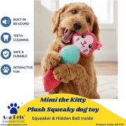 A+a Pets' Mimi the Kitty | Plush Squeaky Soft Toy for Cats, Dogs - www.aplusapets.com