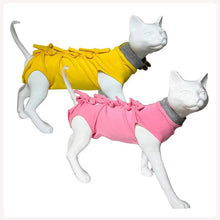 A+A Pets' Cat Post Surgery Recovery Clothing - Pink & Yellow (Set of 2)