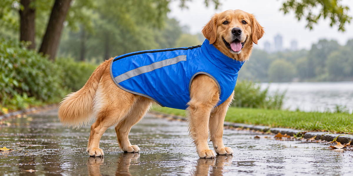 Rainy walks. Happy tails.