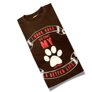 A+a Pets' Graphic Printed(WH) T-Shirt Unisex | for Dog Cat Lovers | Casual Half Sleeve Round Neck T-Shirt | 100% Cotton - www.aplusapets.com