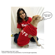 A+a Pets' Graphic Printed (Mate) T-Shirt for Dog, Puppy and Cat | Round Neck | Breathable Costumes | 100% Cotton - www.aplusapets.com