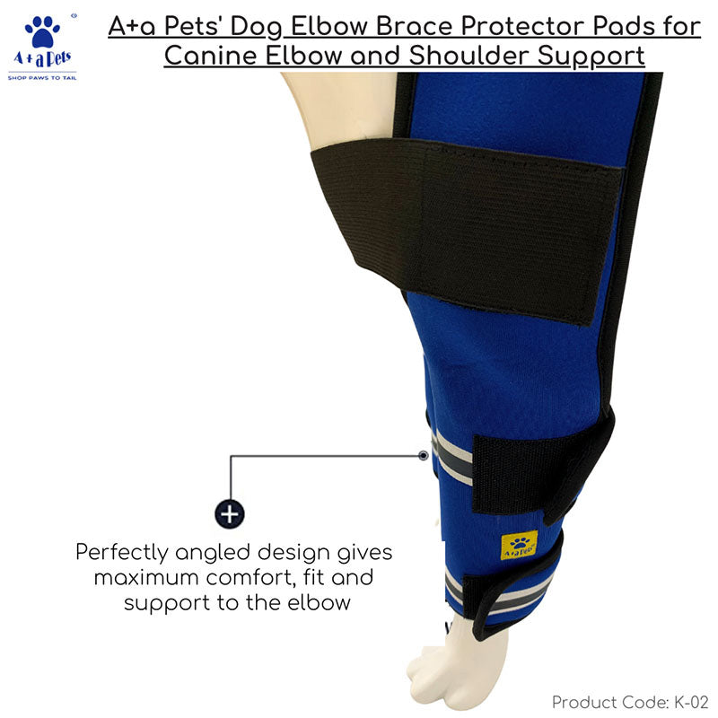 A+a Pets' Dog Elbow Brace Protector Pads for Canine Elbow and Shoulder Support