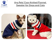 A+a Pets' Cozy Knitted Flannel Sweater for Dogs and Cats (Copy) - www.aplusapets.com