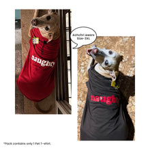 A+a Pets' Graphic Printed (Naughty) T-Shirt for Dog, Puppy and Cat | Round Neck | Breathable Costumes | 100% Cotton - www.aplusapets.com