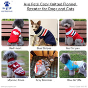 A+a Pets' Cozy Knitted Flannel Sweater for Dogs and Cats (Copy) - www.aplusapets.com