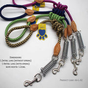 A+a Pets' shock absorbing heavy duty poly woven Leash - www.aplusapets.com