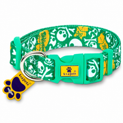Green Pirate collar centered on white background