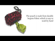 Sequins Dog Poo Bag Pouch Dispenser-Pink