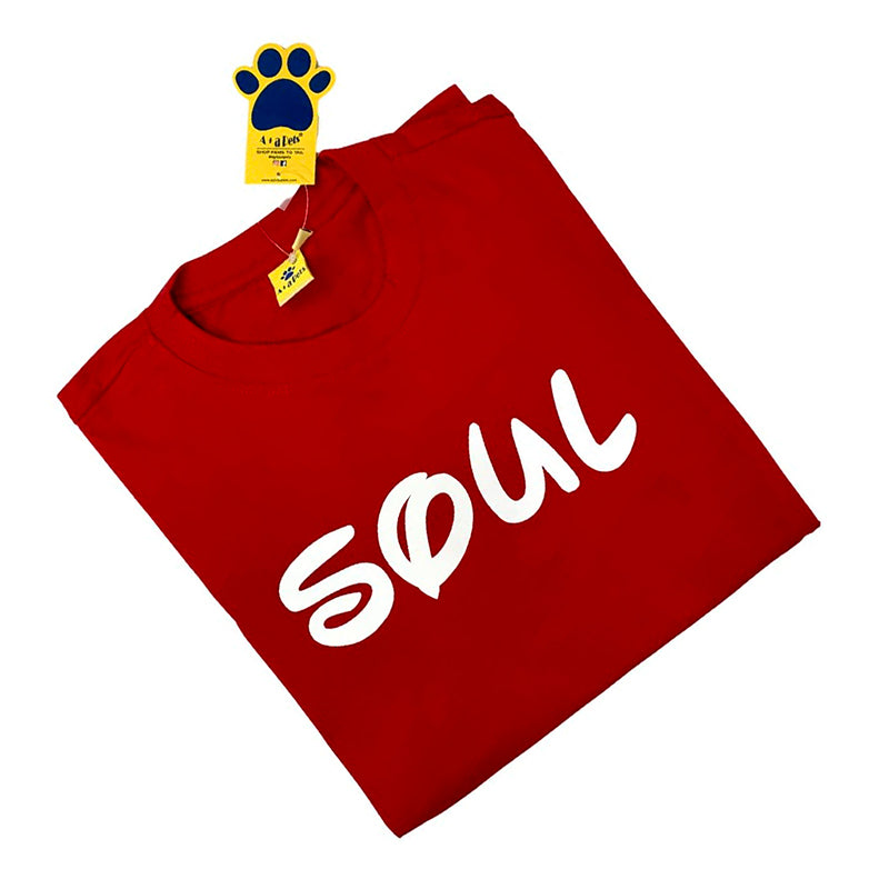 A+a Pets' Graphic Printed(Soul) T-Shirt Unisex | for Dog Cat Lovers | Casual Half Sleeve Round Neck T-Shirt | 100% Cotton - www.aplusapets.com