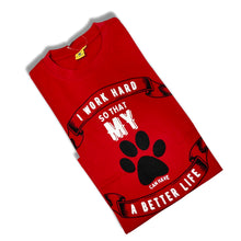 A+a Pets' Graphic Printed(WH) T-Shirt Unisex | for Dog Cat Lovers | Casual Half Sleeve Round Neck T-Shirt | 100% Cotton - www.aplusapets.com