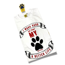 A+a Pets' Graphic Printed(WH) T-Shirt Unisex | for Dog Cat Lovers | Casual Half Sleeve Round Neck T-Shirt | 100% Cotton