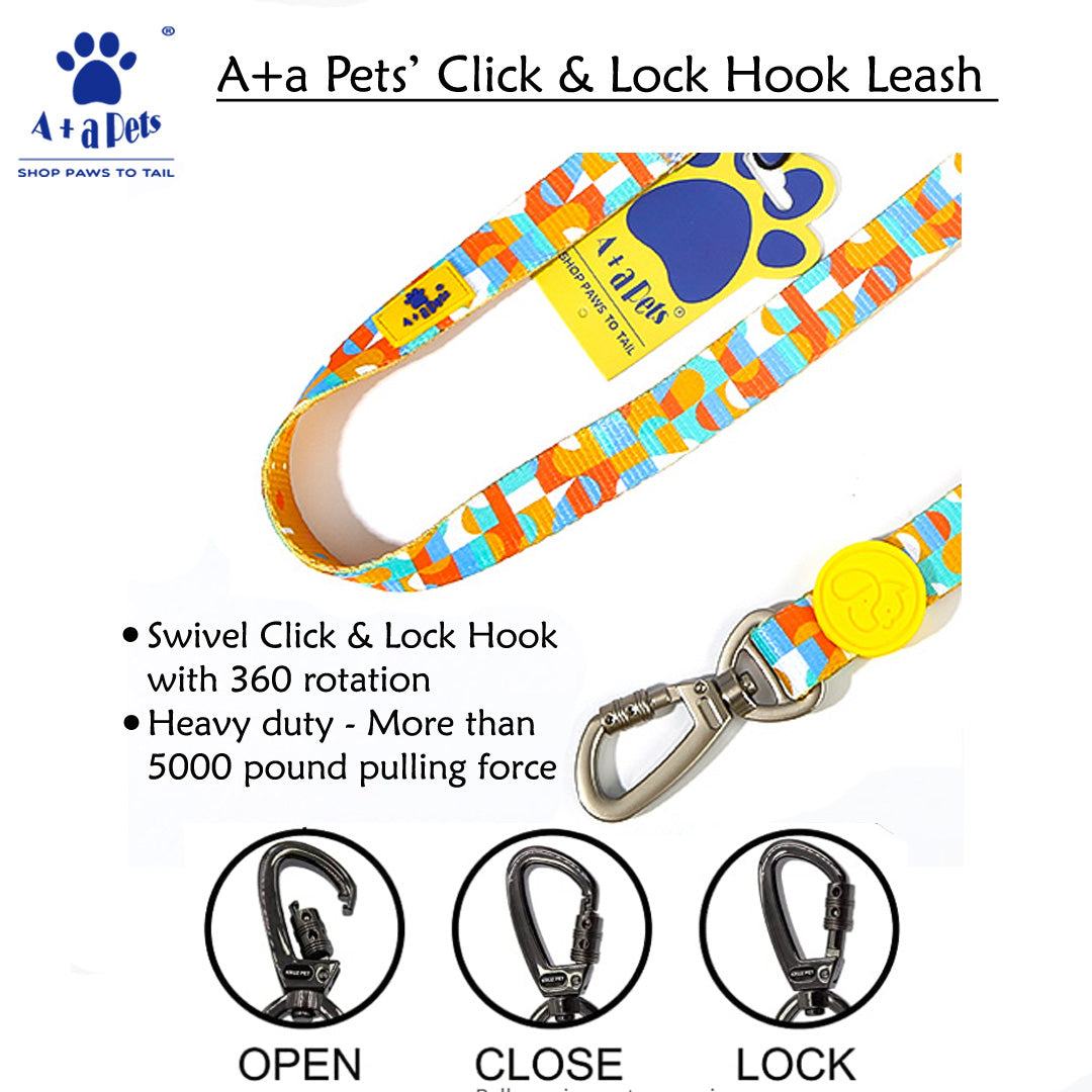 A+A Pets' Harness+Collar+Leash Set In Tetris Design