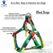 A+a Pets' Harness+Collar+Leash Set in Block Design