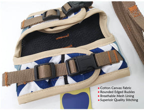 A+A Pets' Retro Vest Harness and Leash Set For Dogs & Cats - www.aplusapets.com