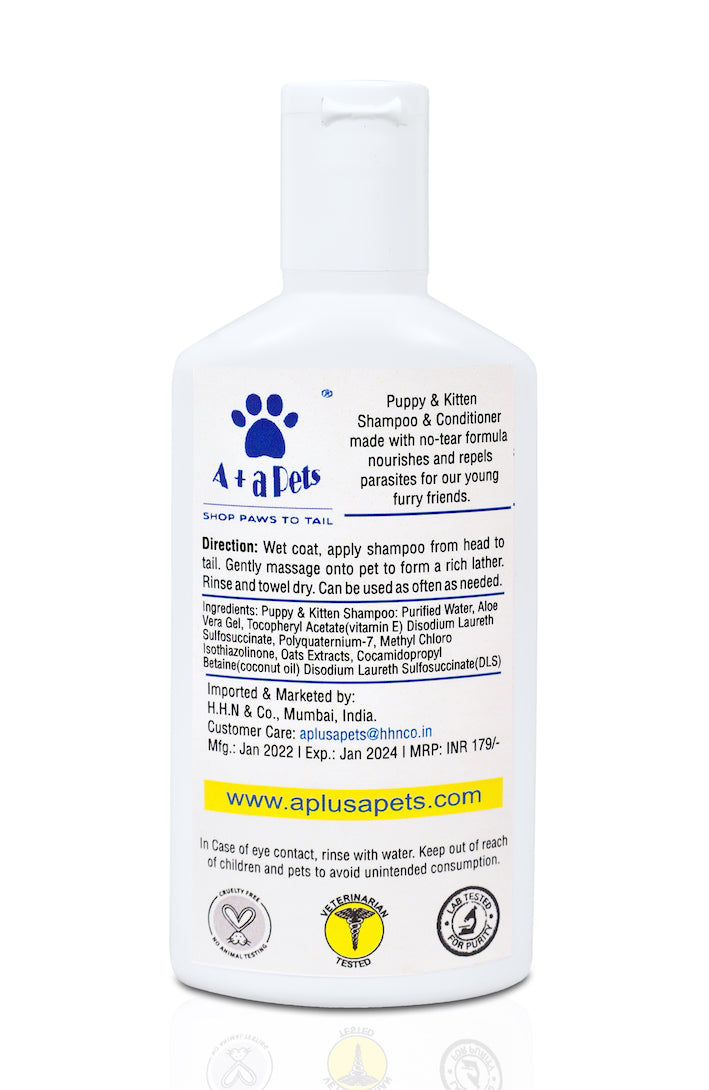 A+A Pets’ Gentle Tearless Puppy and Kitten Shampoo