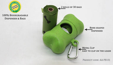 A+A Pets' Poop Bag Dispenser (60 Bags) - www.aplusapets.com