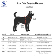 A+a Pets' Sequins Harness & Leash Set- Red