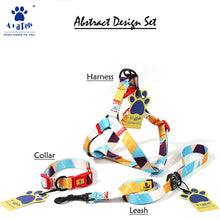 A+A Pets' Harness+Collar+Leash Set In Abstract Design