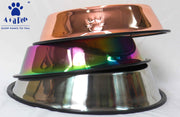 A+a Pets' Rainbow Colour Stainless Steel Feeding Bowl (900ml) - www.aplusapets.com