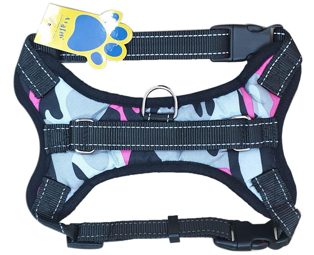 A+A Pets' Heavy Duty Padded, Reflective Stitches H Style Harness
