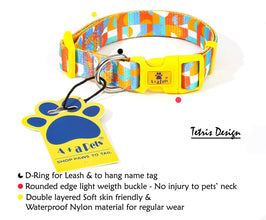 A+A Pets' Tetris Design Collar For Dogs & Cats - www.aplusapets.com